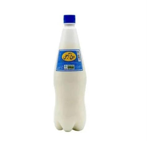 A white plastic bottle of Fati milk with a blue cap and a blue and yellow label, shown against a plain white background.
